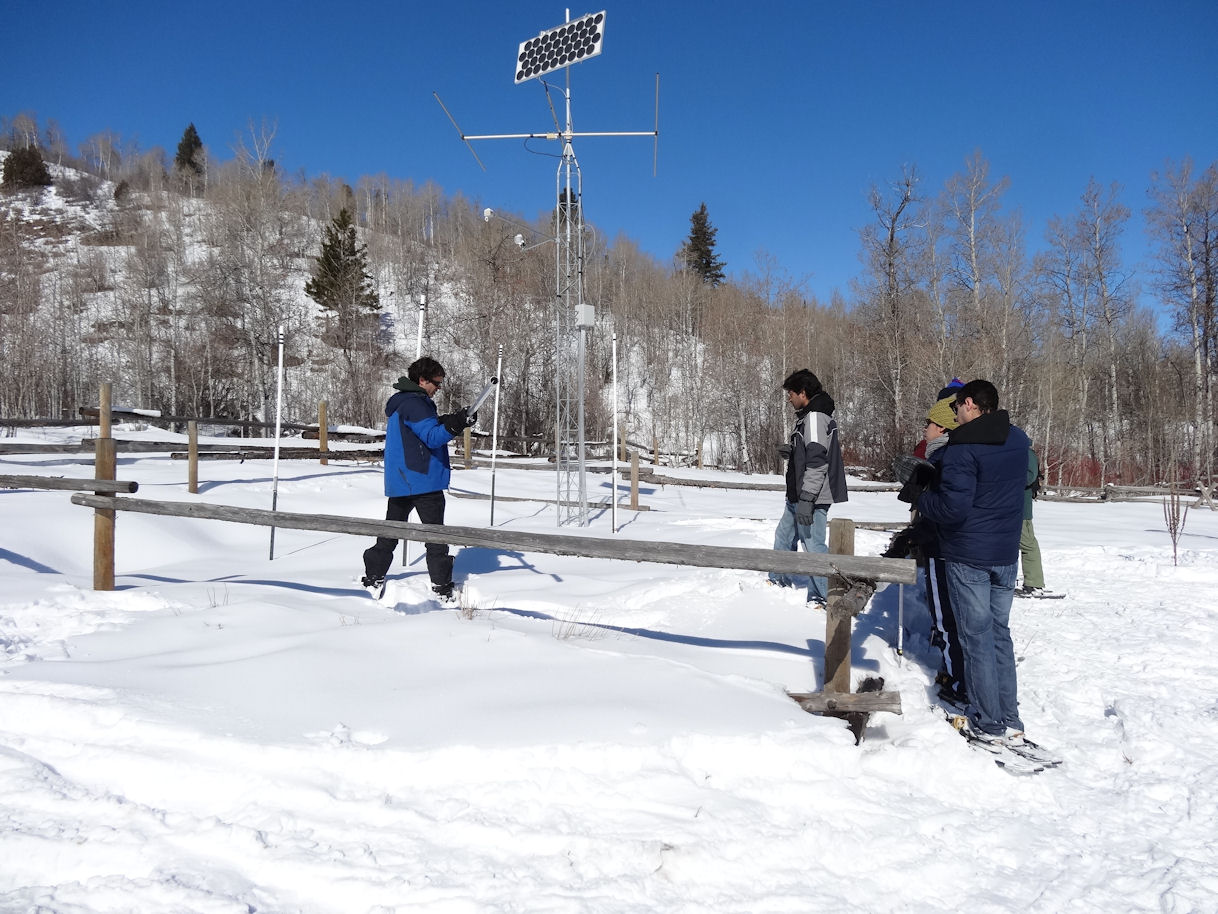 Measuring snow density at an NRCS snotel site