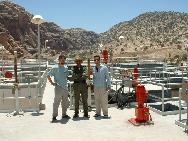 Tour of waste-water treatment plan with Dr. Samer Talozi