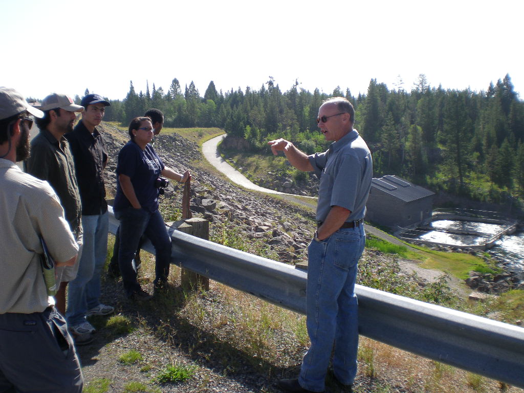 Discussing fish flow releases with Fremont-Madison Irrigation District general manager